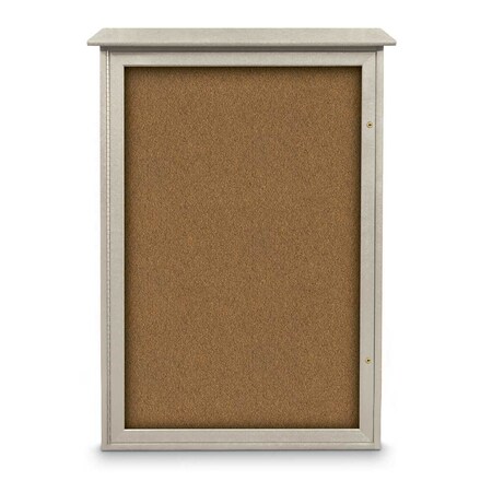 United Visual Products Indoor Enclosed Combo Board, 72"x36", White Frame/White Porc & Cobalt UVCB7236W-WHTPORC-COBACC